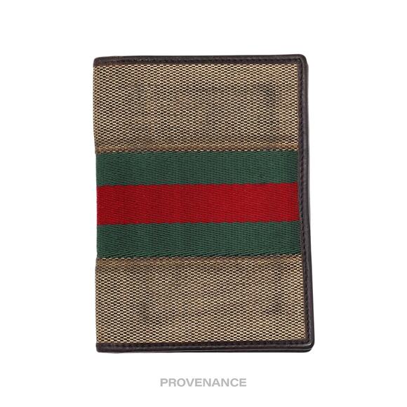 🔴 Gucci Pocket Organizer Wallet - Raffia with Web - Picture 1 of 9